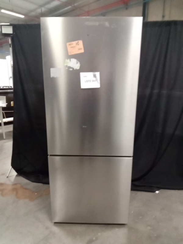 (01) GELADEIRA HISENSE REF FF INVERTER 397L RB-52W2ANRI 220V INOX