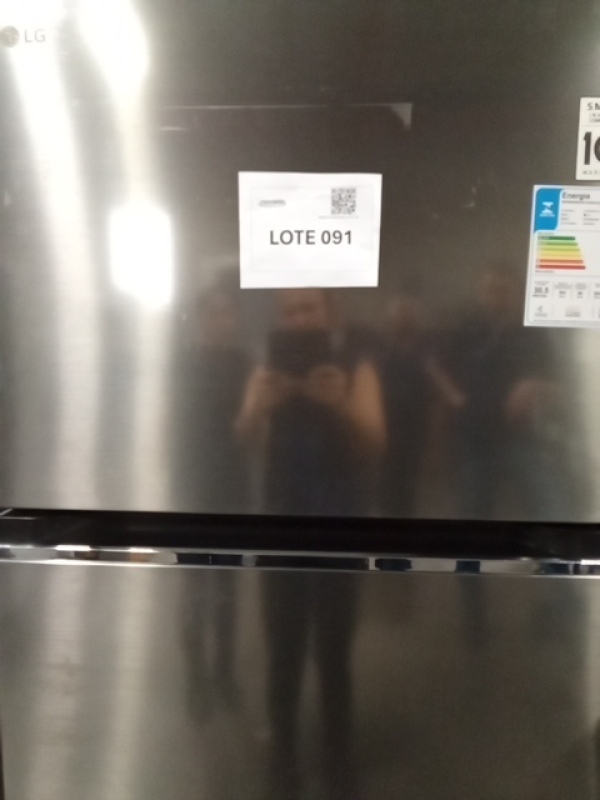 (01) REFRIGERADOR DUPLEX 395L LG GN-B392PLMB 127V INOX LOOK